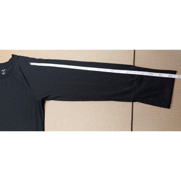 Tek Gear Mens XXL Black Long Sleeve Thermal Shirt Lightweight Pullover Side Vent - Picture 6 of 10